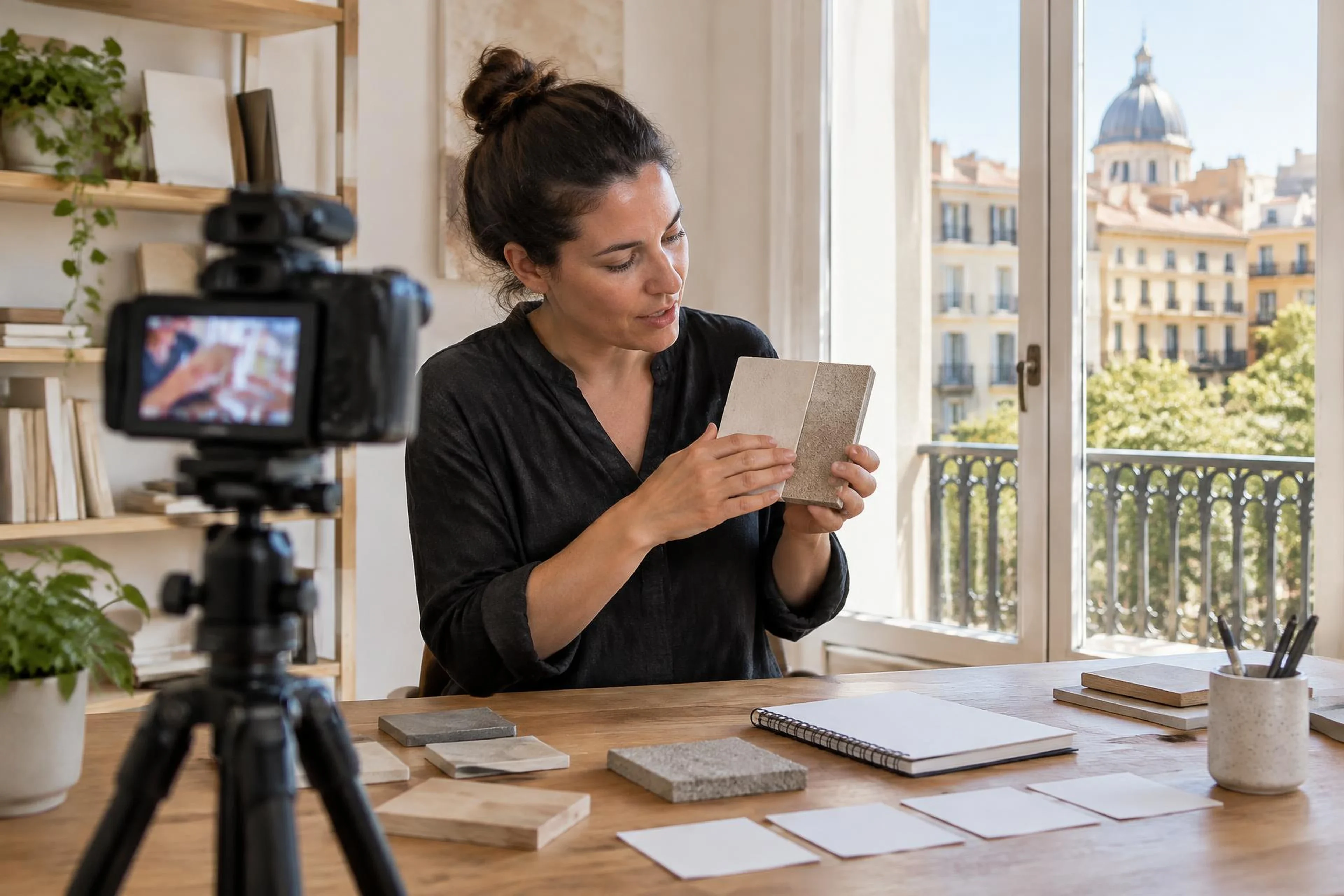 Preparación de contenidos de formación en una escena ilustrativa