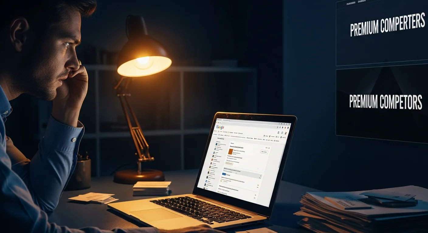 Comparativa visual entre webs de bajo costo sin SEO y sitios con arquitectura técnica de alto rendimiento — Diasan